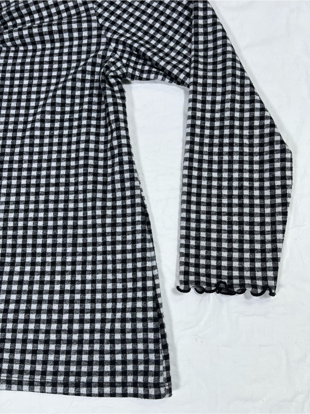 Old Navy Black & White Gingham V-Neck Women’s Top Twist Knot Extra Large - Picture 2 of 14